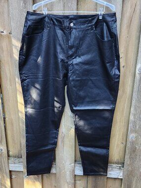 *NWT*  3x Faux Leather Black Pants